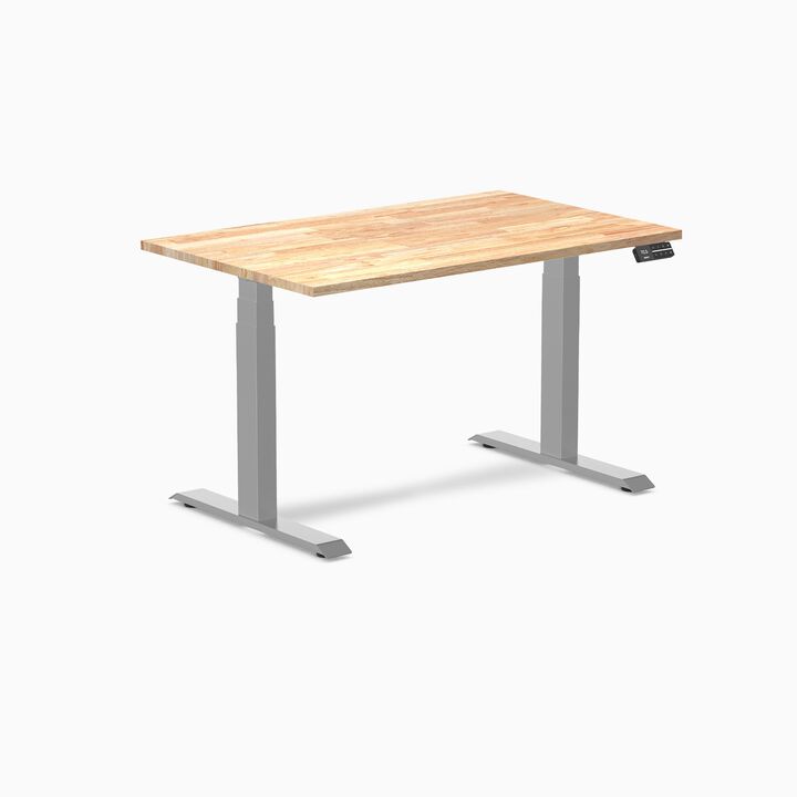 Desky Dual Rubberwood Sit Stand Desk
