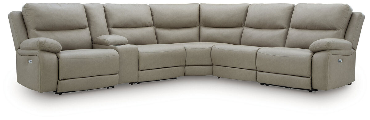 Brannigan 6-Piece Power Reclining Sectional with Storage Console