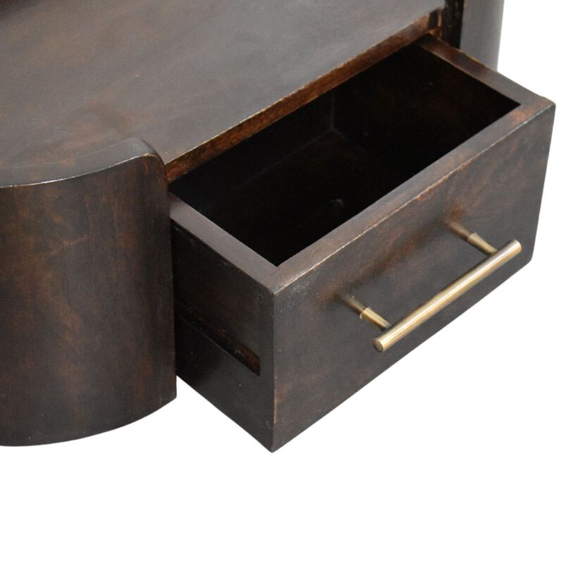 Artisan Furniture Solid Wood Valencia Wall-Mounted Bedside , Brown image number 4