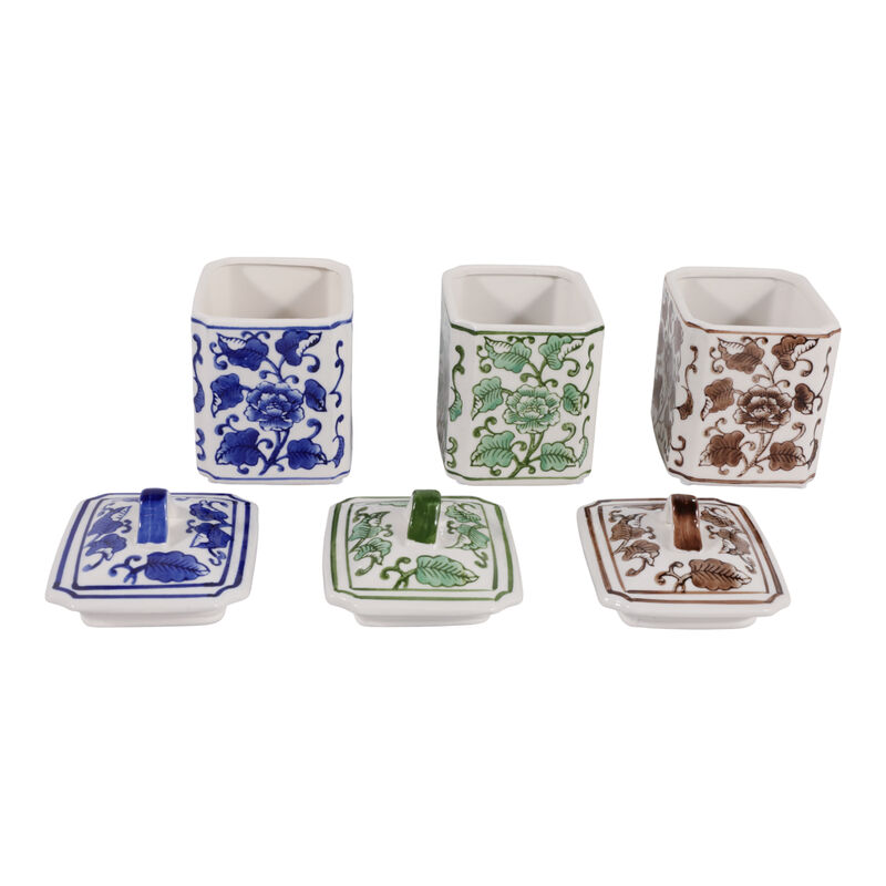 Set/3 Chinoiserie Jars, 6" image number 2