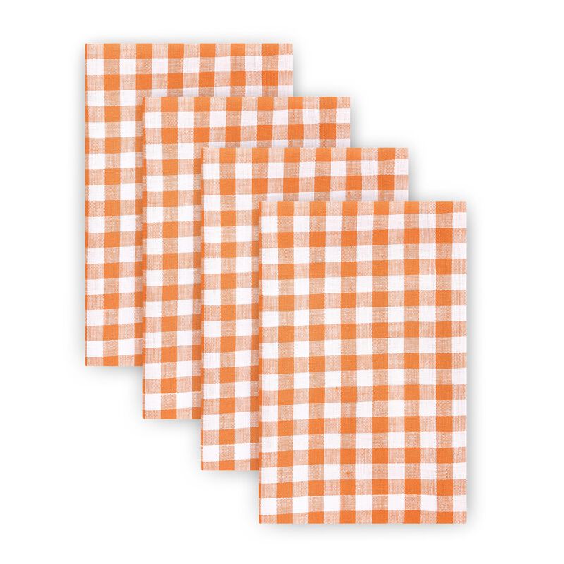 Linen Dinner Napkins - Gingham Check image number 0