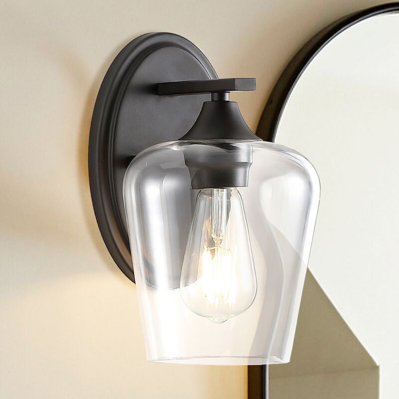 Jayne Iron/Glass Cottage Rustic LED Vanity Light