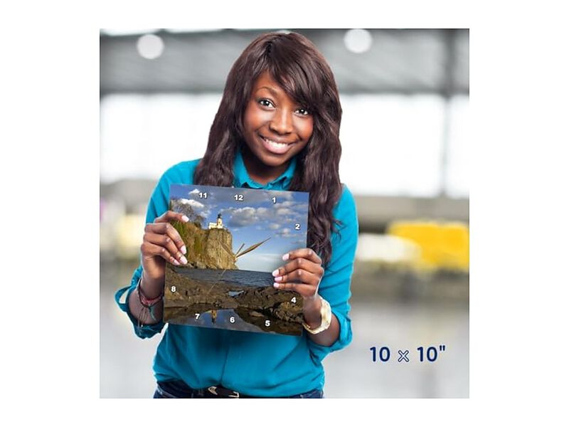 Minnesota Split Rock Lighthouse Lake Wall Clock 10 Inch Home Decor image number 1