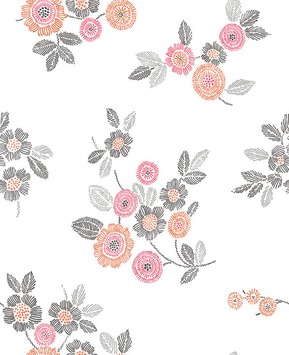 Malaga Pink Floral Wallpaper