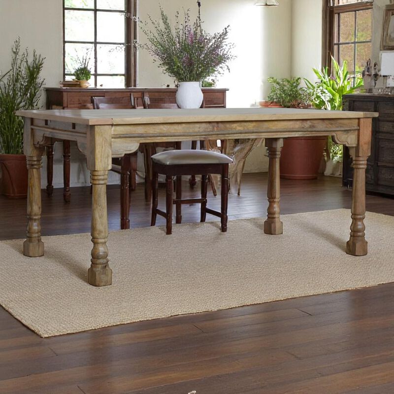 Granary Extension Solid Wood Oak-ish Dining Table image number 1