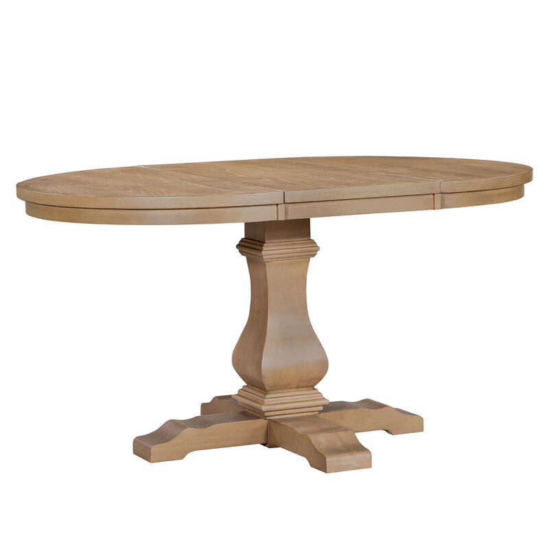 Christopher Knight Home Idalia Rustic Wood Expandable Oval Dining Table