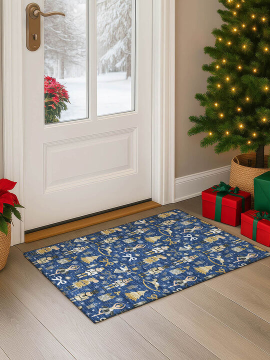 Merry & Bright MY29 Navy 20" x 30" Rug