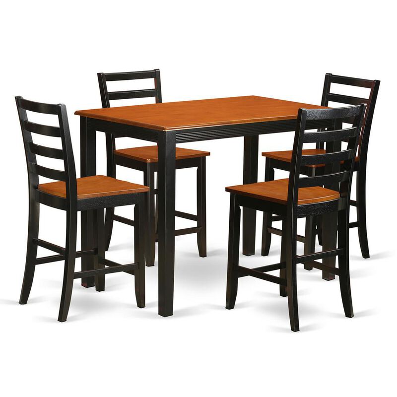 East West Furniture 5  Pc  counter  height  pub  set  -  Small  Kitchen  Table  and  4  Kitchen  bar  stool.