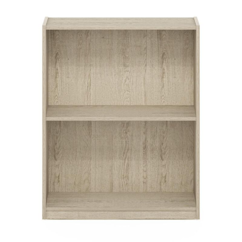 Furinno Gruen 2-Tier Open Shelf Bookcase, Metropolitan Pine