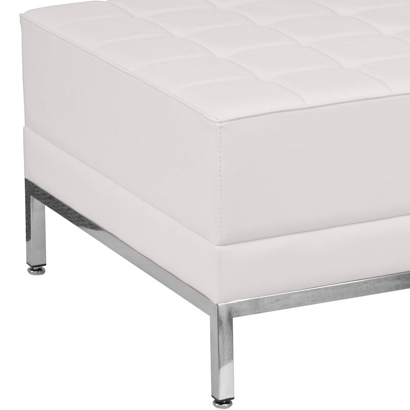 Flash Furniture HERCULES Imagination Series White LeatherSoft Ottoman