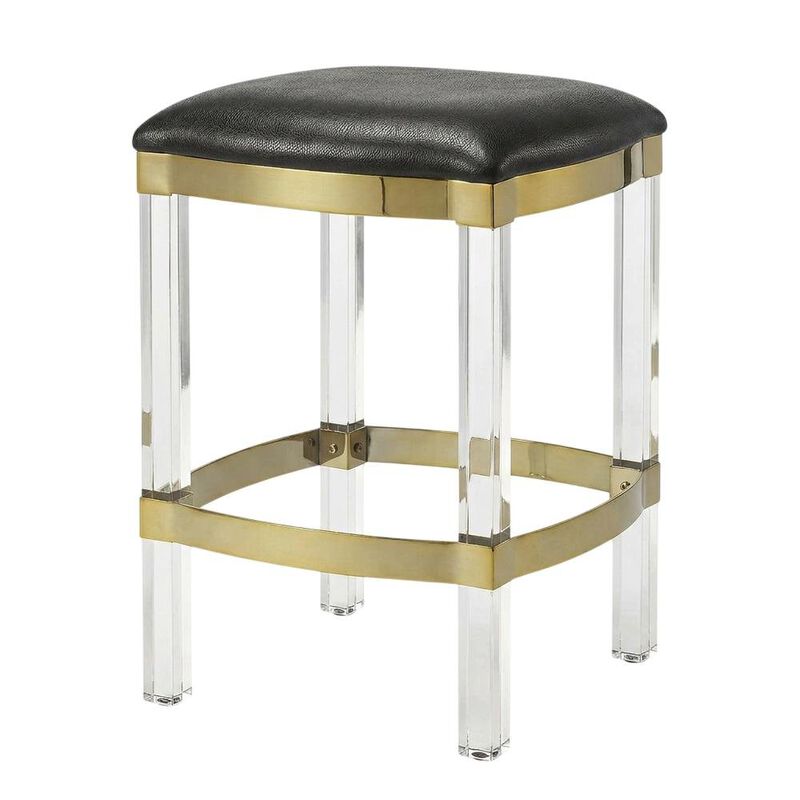 Starlight Canyon Home Leather Upholstered Counter Stool, Modern Contemporary Bar Kitchen Chair image number 4