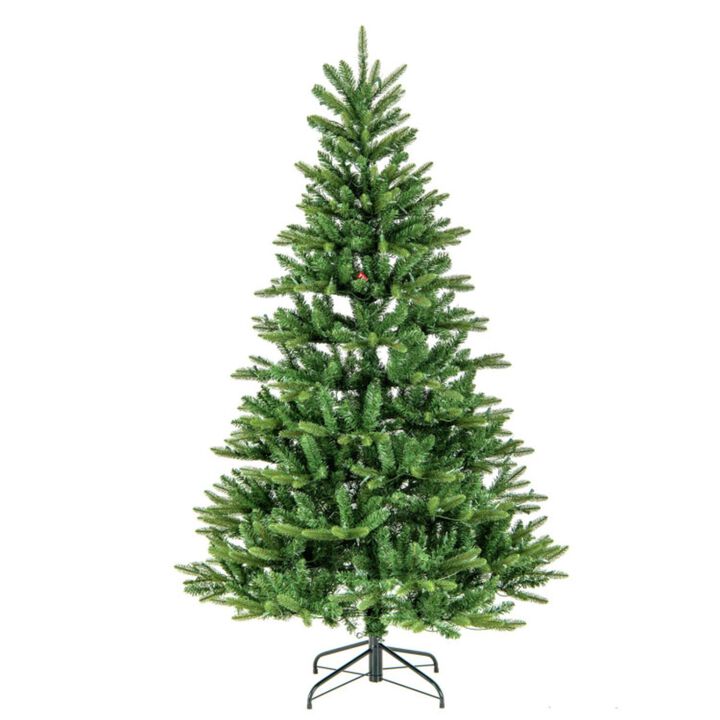 Hivvago 6 Feet Artificial Xmas Tree with 500 Warm Yellow Incandescent Lights