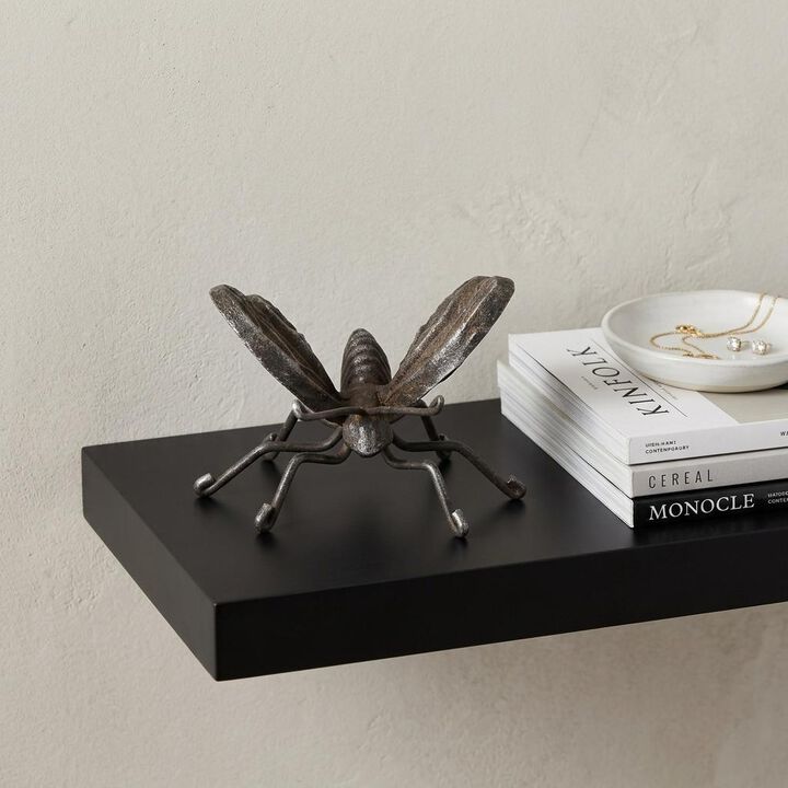 HomeRoots Cast Iron Butterfly Hand Painted Tabletop Sculpture