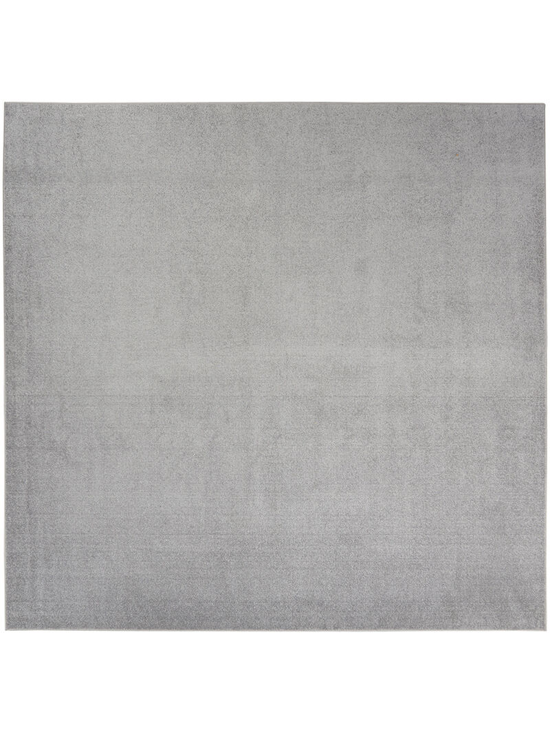 Nourison Essentials NRE01 Silver/Gray 9' x Square Rug image number 0