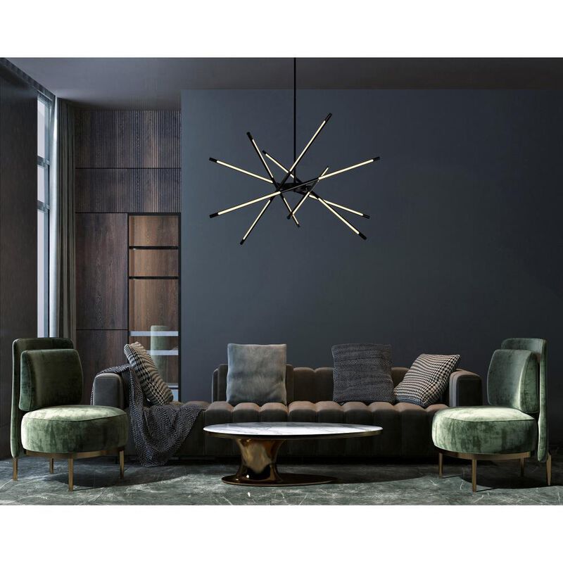 Oskil LED Integrated Chandelier With Black Finish