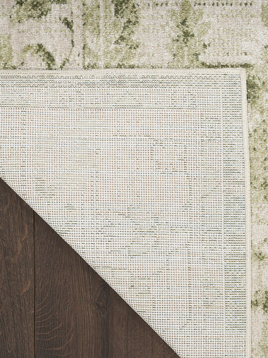 Astra Machine Washable ASW12 Ivory/Green 4' x 6' Rug