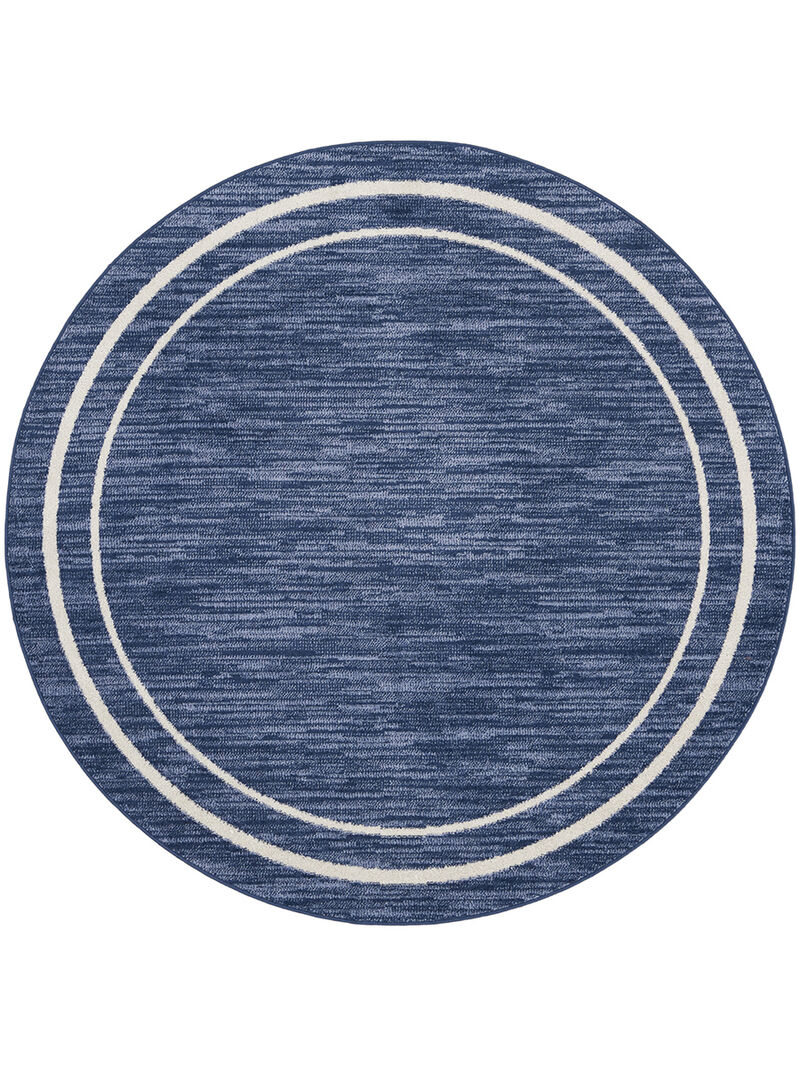Nourison Essentials NRE02 Navy/Ivory 6' x Round Rug