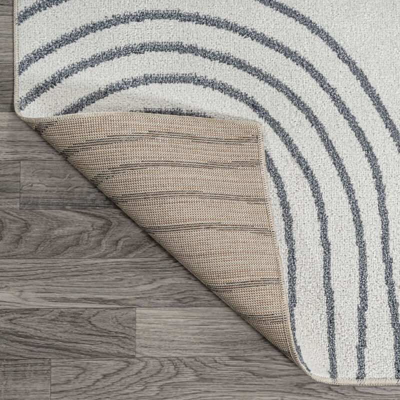 Doodle Contemporary Glam Geometric Machine-Washable Area Rug