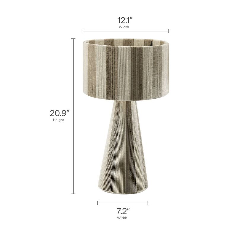 Renae Handwoven Cotton Thread Striped Table Lamp image number 2