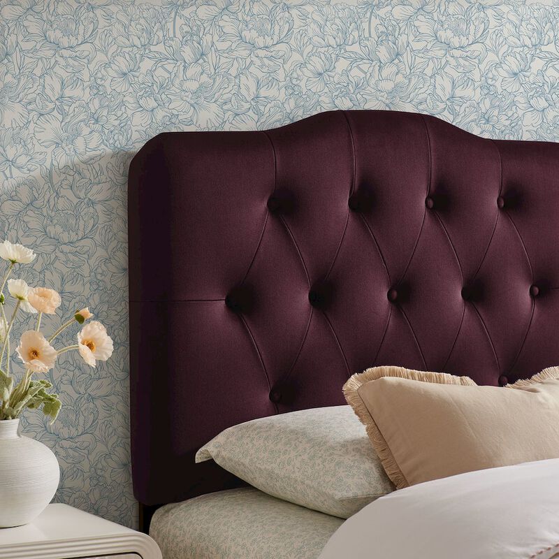 Annabel Stain-Resistant Performance Velvet Twin Headboard image number 7
