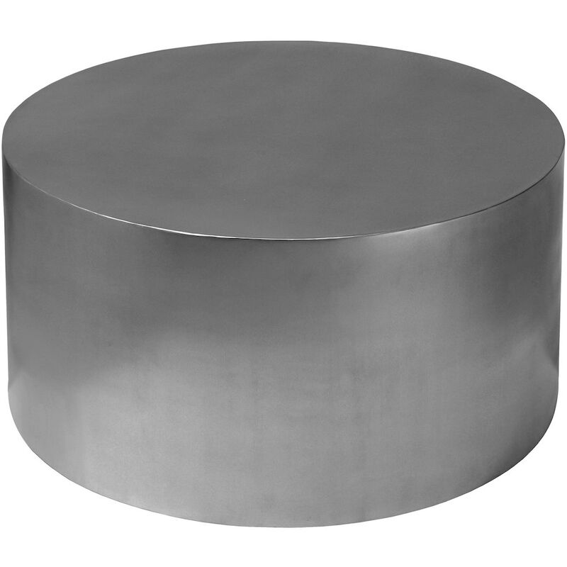 Meridian Furniture Cylinder Brushed Chrome Coffee Table