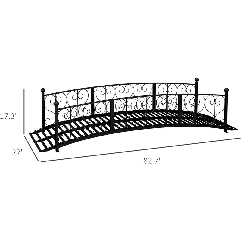 Outdoor Garden Bridge with Side Rails for Enhanced Safety and Decorative Landscaping Feature image number 4