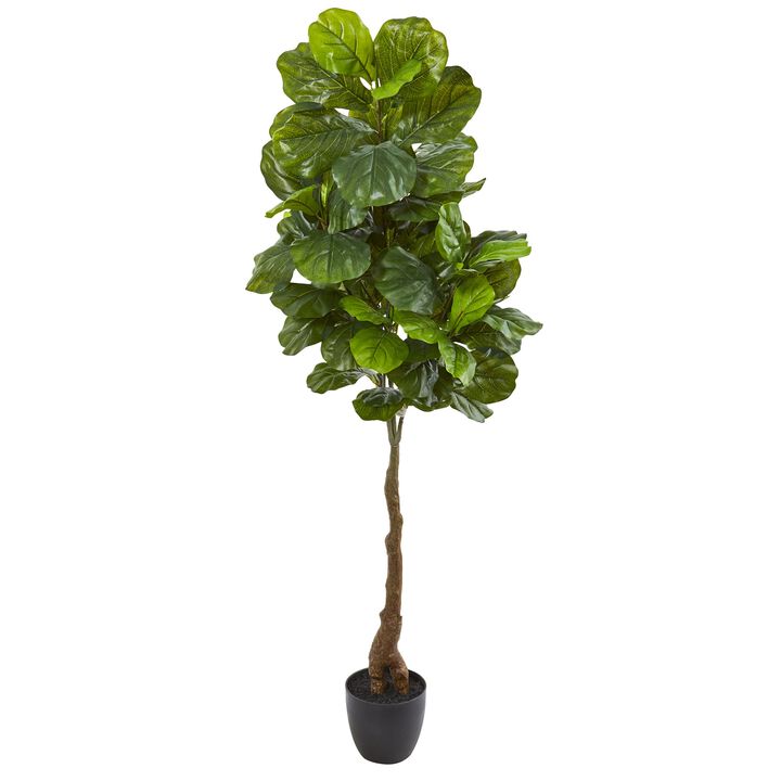 HomPlanti 64 Inches Fiddle Leaf Artificial Tree (Real Touch)