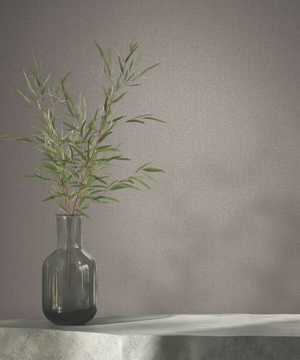 Glistening Quartz Taupe Beaded Wallpaper