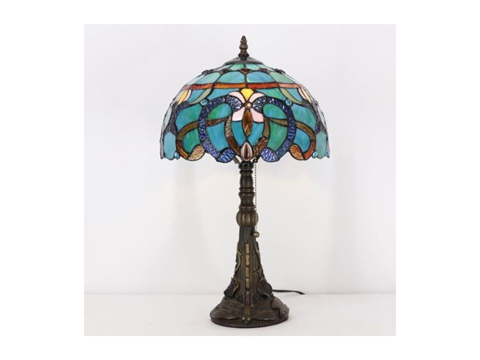 Tiffany Style Stained Glass Table Lamp For Living Room Bedroom 12 X 12 X 19 Inch
