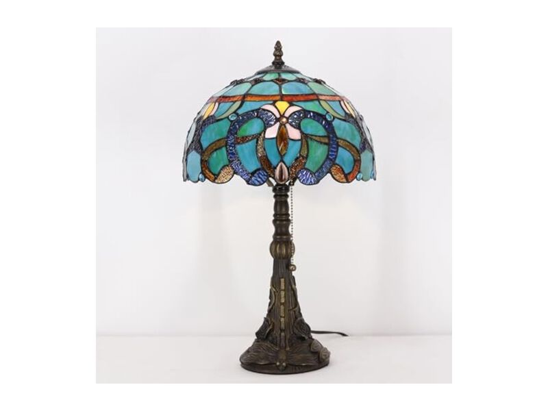 Tiffany Style Stained Glass Table Lamp For Living Room Bedroom 12 X 12 X 19 Inch image number 1