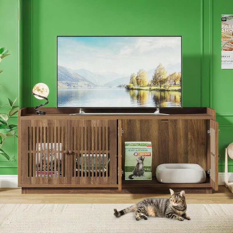 Large Cat Litter Box for Easy Cleaning and Odor Control image number 5