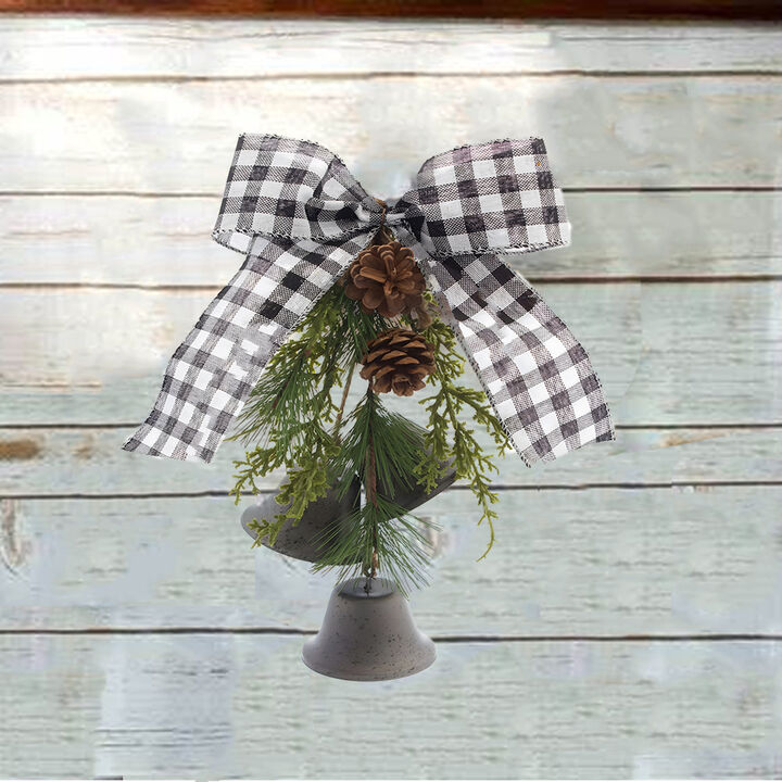 Festive Holly Embellished Bell Package Tie for Seasonal Touch