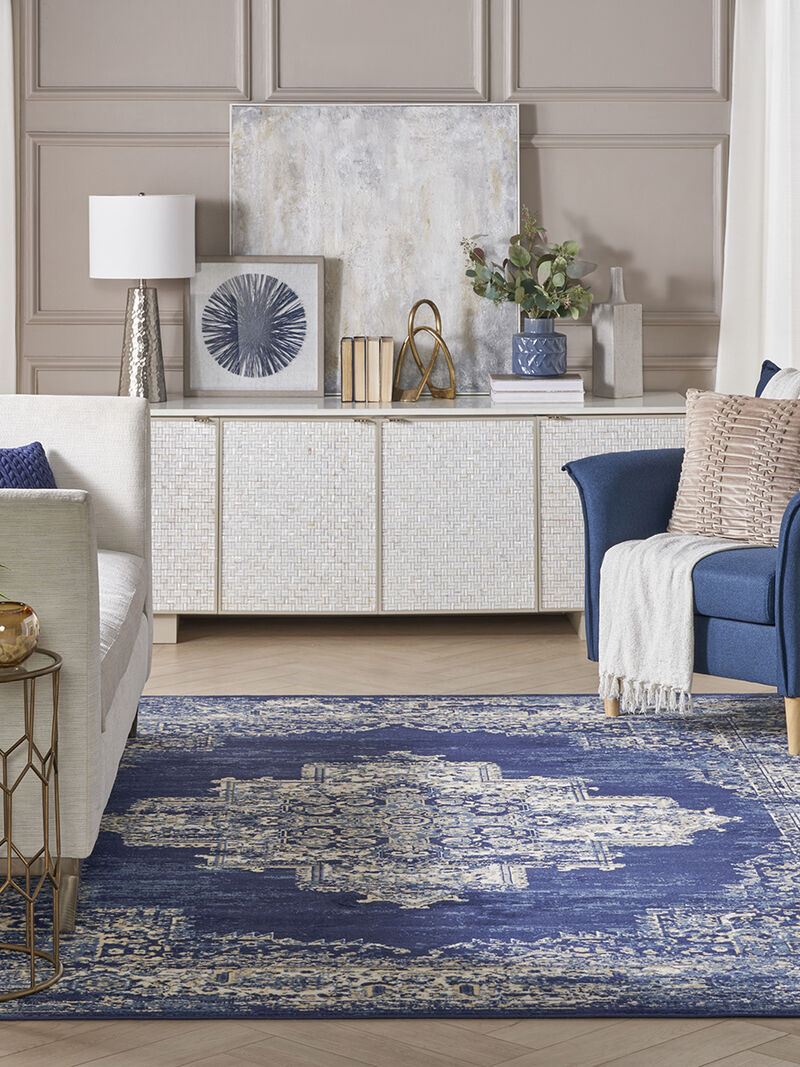 Grafix GRF14 Navy/Blue 7'10" x 9'10" Rug