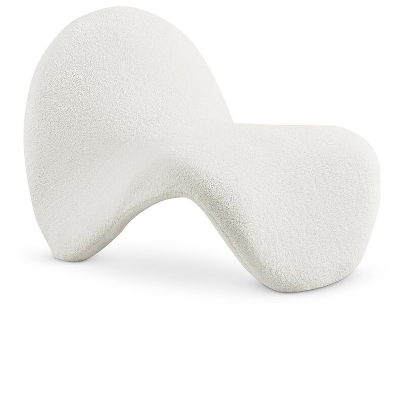 Meridian Furniture Theodore Cream Fur Accent Chair