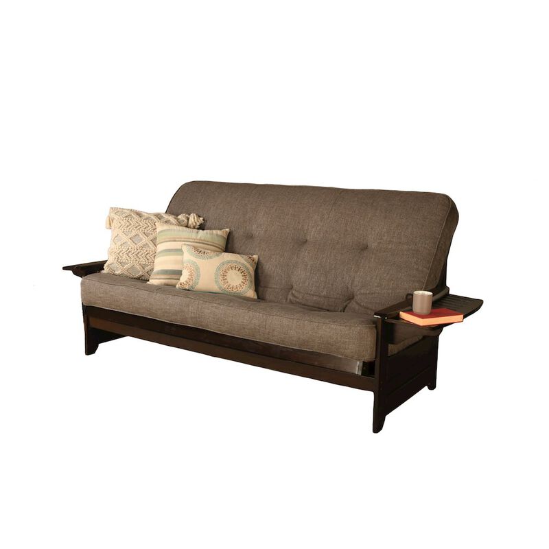 Phoenix Frame Queen-Espresso Finish-Linen Cocoa Mattress image number 3