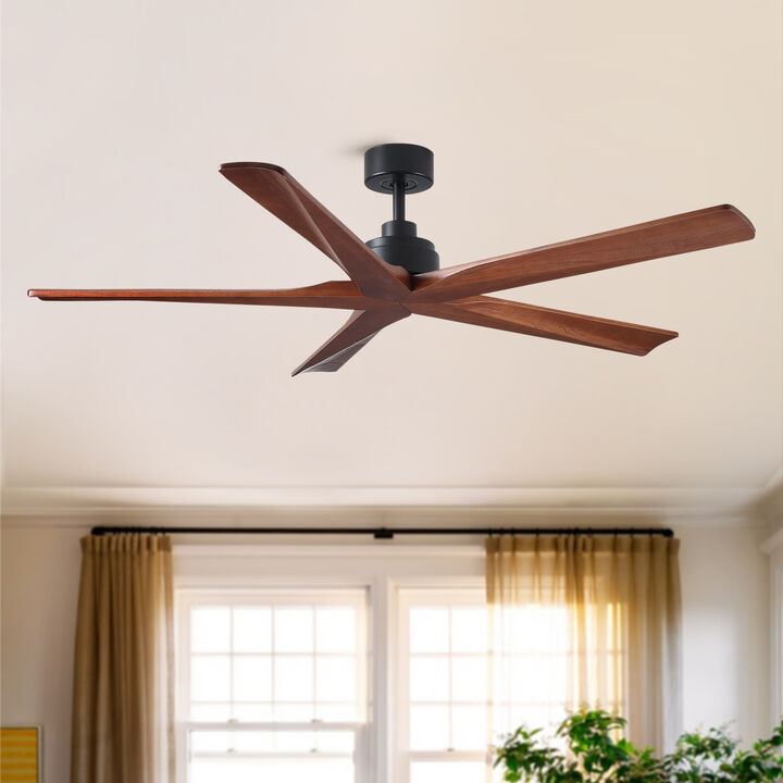 ELEMENT ACE Low Profile Reversible Ceiling Fan with Remote Control Quiet Operation Energy Efficient DC Motor 6 Adjustable Speeds Ideal for Medium Sized Rooms Year Round Use