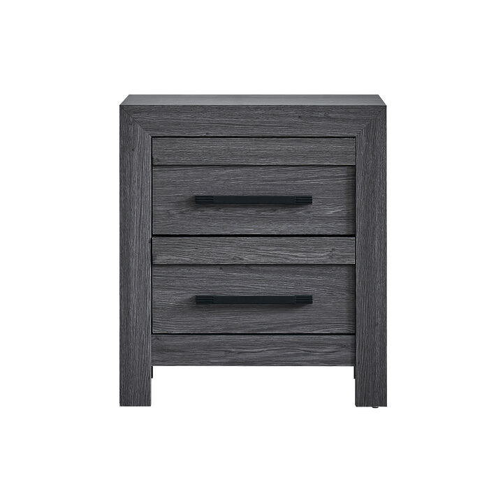 Rustica Gray 2-Drawer 24 in. W Nightstand