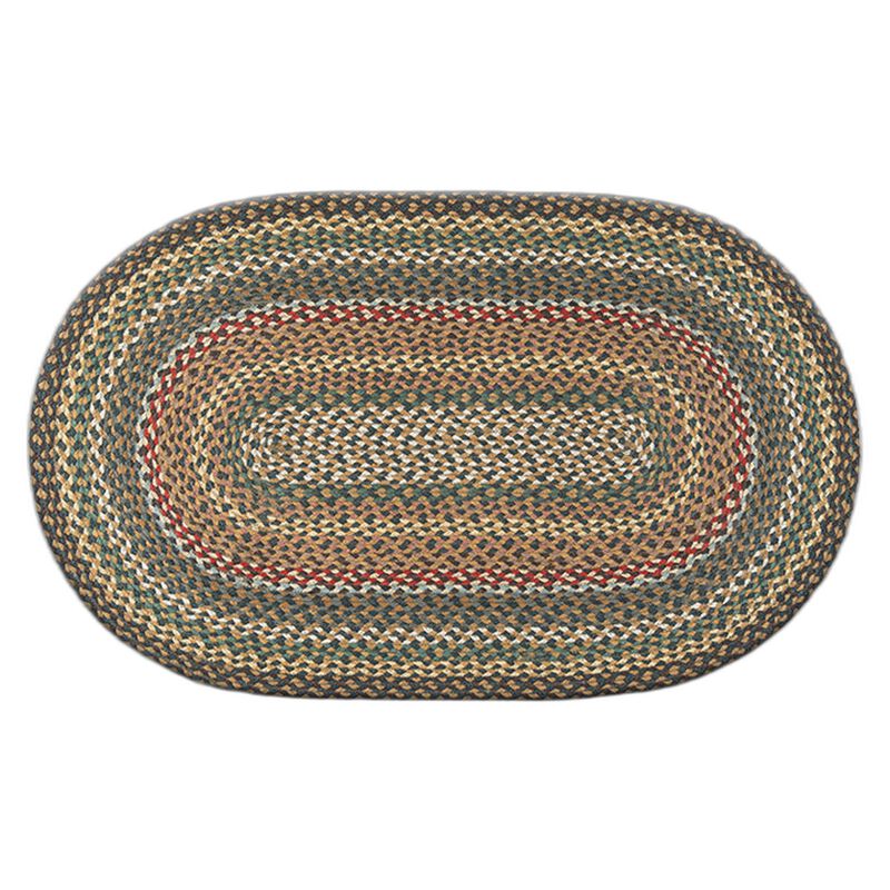 Earth Rugs C-51 Fir Ivory Oval Braided Rug 27 X 45 image number 0