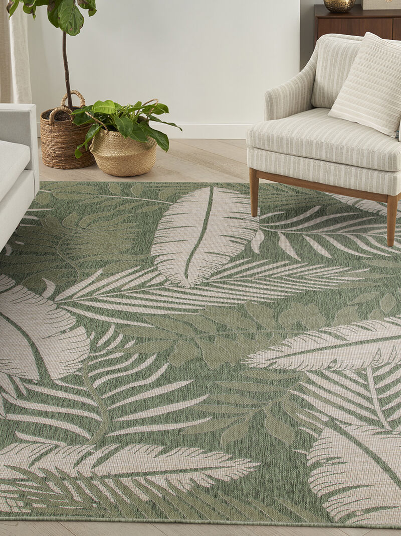 Garden Oasis GOA02 Green/Ivory 9' x 12' Rug