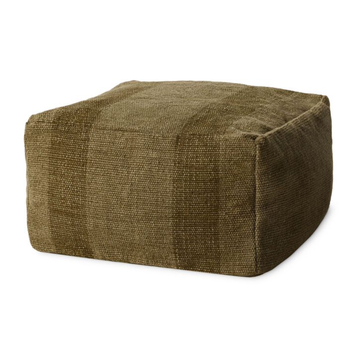 Loloi Inc|Loloi Direct Ship Web|Rosemoor Brwn 24"x24"x13"pouf|Accent Ottomans