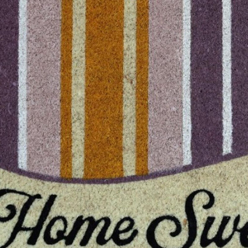 HomeRoots 18" X 30" Beige and Black Coir Home Sweet Home Outdoor Door Mat image number 2