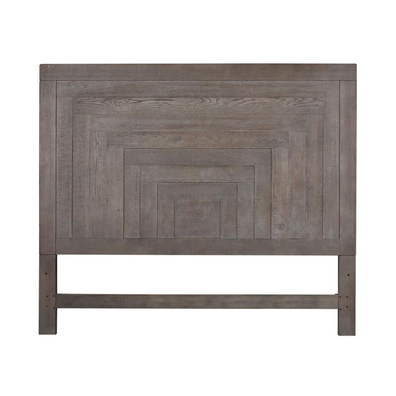 Liberty Furniture Modern Farmhouse Queen Panel Headboard in Dusty Charcoal w/ Heavy Distressing image number 0