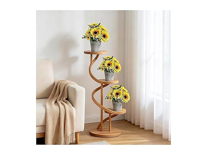 3 Pack Artificial Sunflower Arrangement In Galvanized Metal Pot Faux Bouquet image number 1