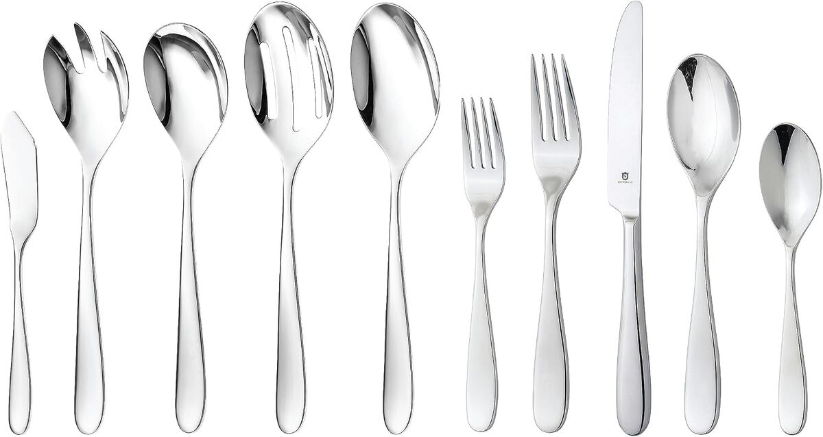 Danialli Fidenza Silverware Set, Durable 18/10 Stainless Steel Flatware Set, Dishwasher Safe, Built to Last