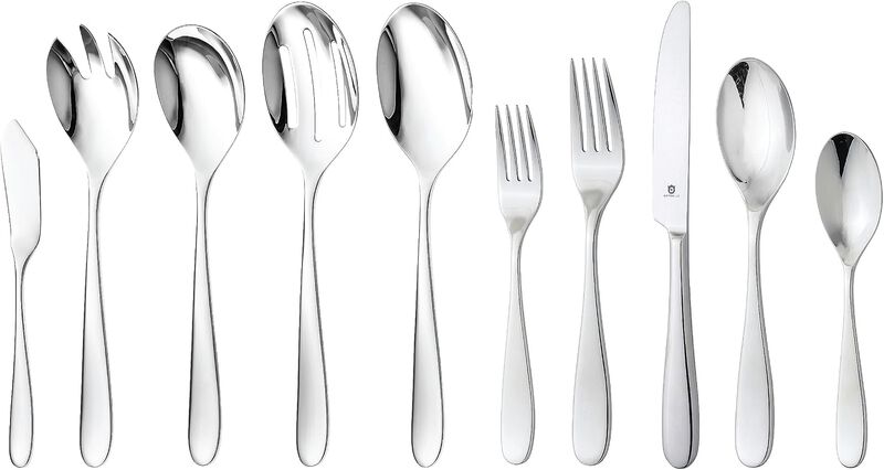 Danialli Fidenza Silverware Set, Durable 18/10 Stainless Steel Flatware Set, Dishwasher Safe, Built to Last image number 0