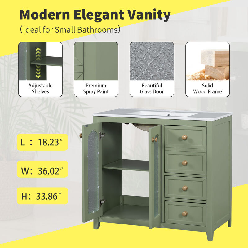 Merax Bathroom Vanity Cabinet with 2 Doors