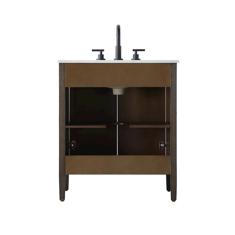 Elegant Kitchen and Bath 30 inch Single Bathroom Vanity in Chocolate Oak