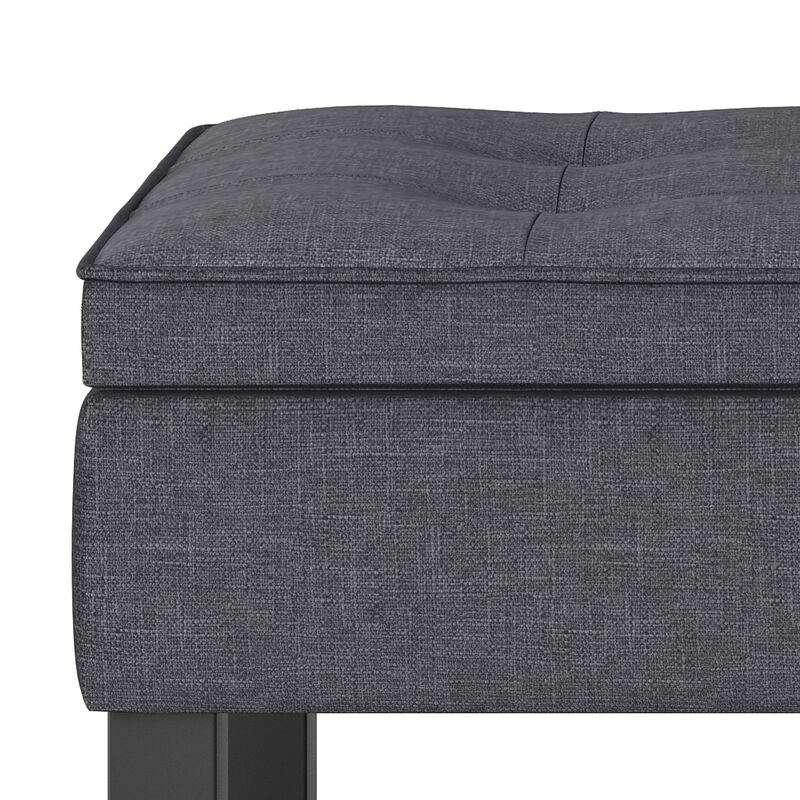 Simpli Home Cosmopolitan Storage Ottoman Bench with Open Bottom image number 4