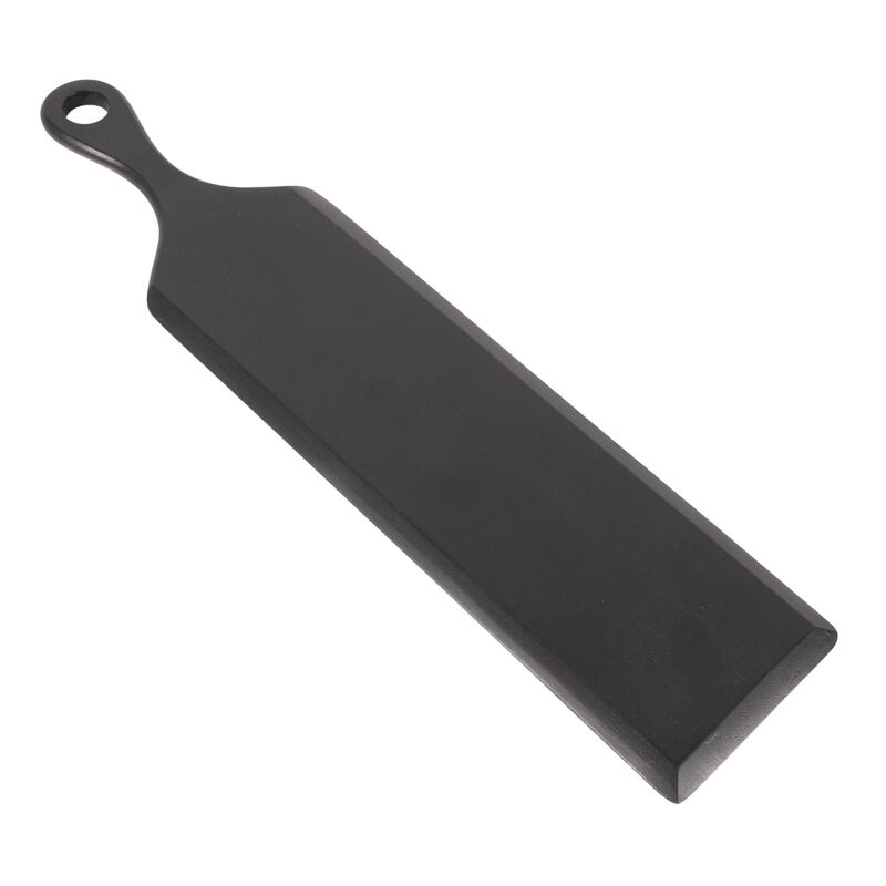 Acacia Wood Cheese and Cutting Board with Round Opening on Handle, Black image number 0