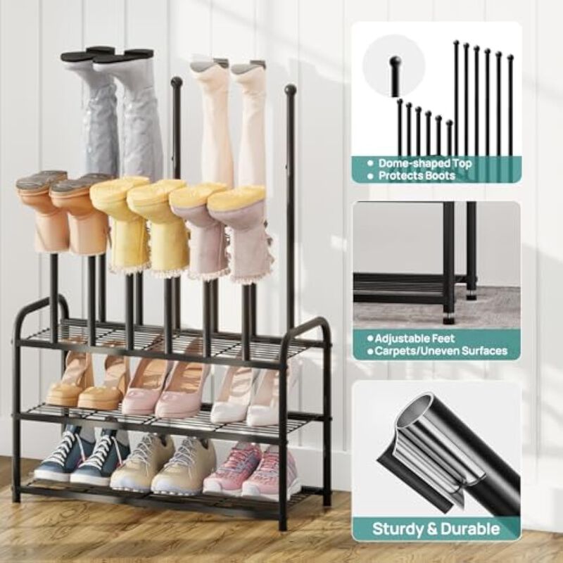 Entryway Shoe Organizer Closet Storage Tall Boot Rack Boot image number 3